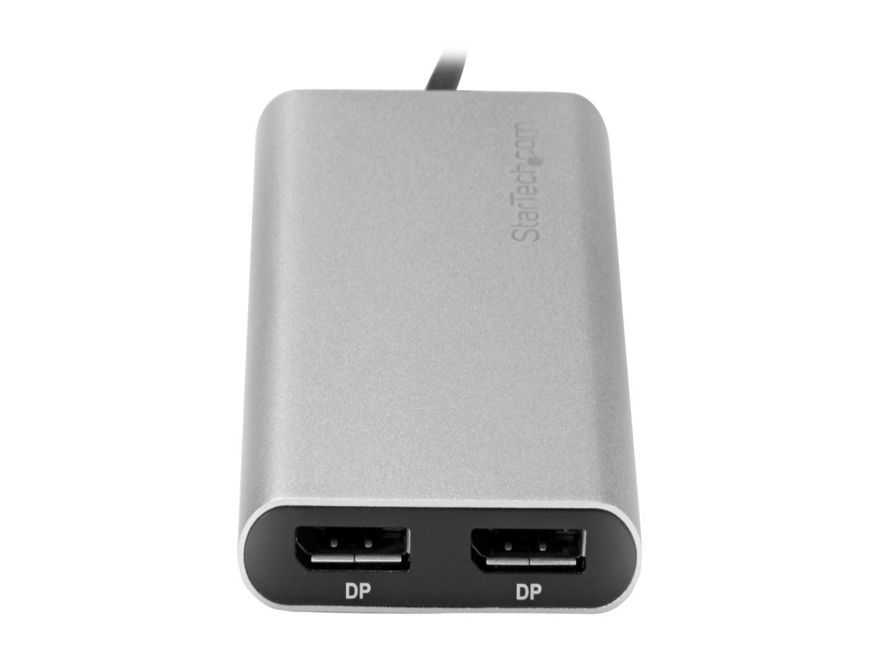 StarTech.com TB32DP2 Thunderbolt 3 to Dual DisplayPort Adapter - 4K 60Hz - Windows Only Compatible - Monitor Adapter - DP Adapter - 1 pack