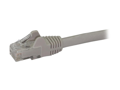 StarTech N6PATCH1GR 1 ft. Gray Cat6 Patch Cable with Snagless RJ45 Connectors - Short Ethernet Cable - 1 ft. Cat 6 UTP Cable