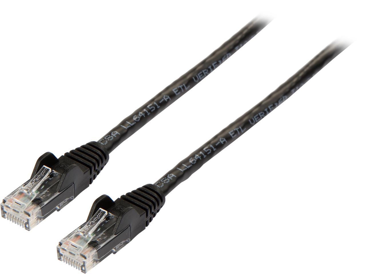 StarTech N6PATCH8BK StarTech.com Cat6 Patch Cable - 8 ft - Black Ethernet Cable - Snagless RJ45 Cable - Ethernet Cord - Cat 6 Cable - 8ft