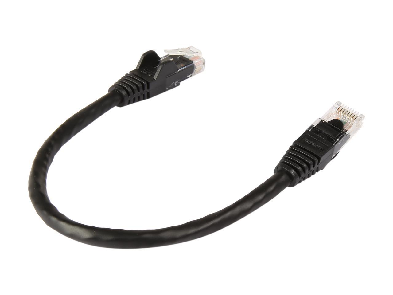 StarTech N6PATCH6INBK Cat6 Patch Cable – 6 in – Black Ethernet Cable – Snagless RJ45 Cable – Ethernet Cord – Cat 6 Cable – 6in