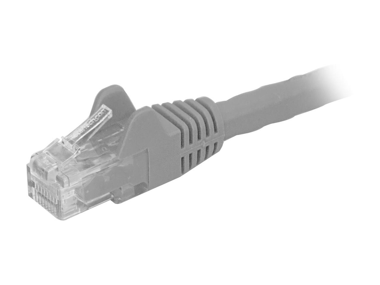 StarTech N6PATCH6INGR StarTech.com Cat6 Patch Cable - 6 in - Gray Ethernet Cable - Snagless RJ45 Cable - Ethernet Cord - Cat 6 Cable - 6in