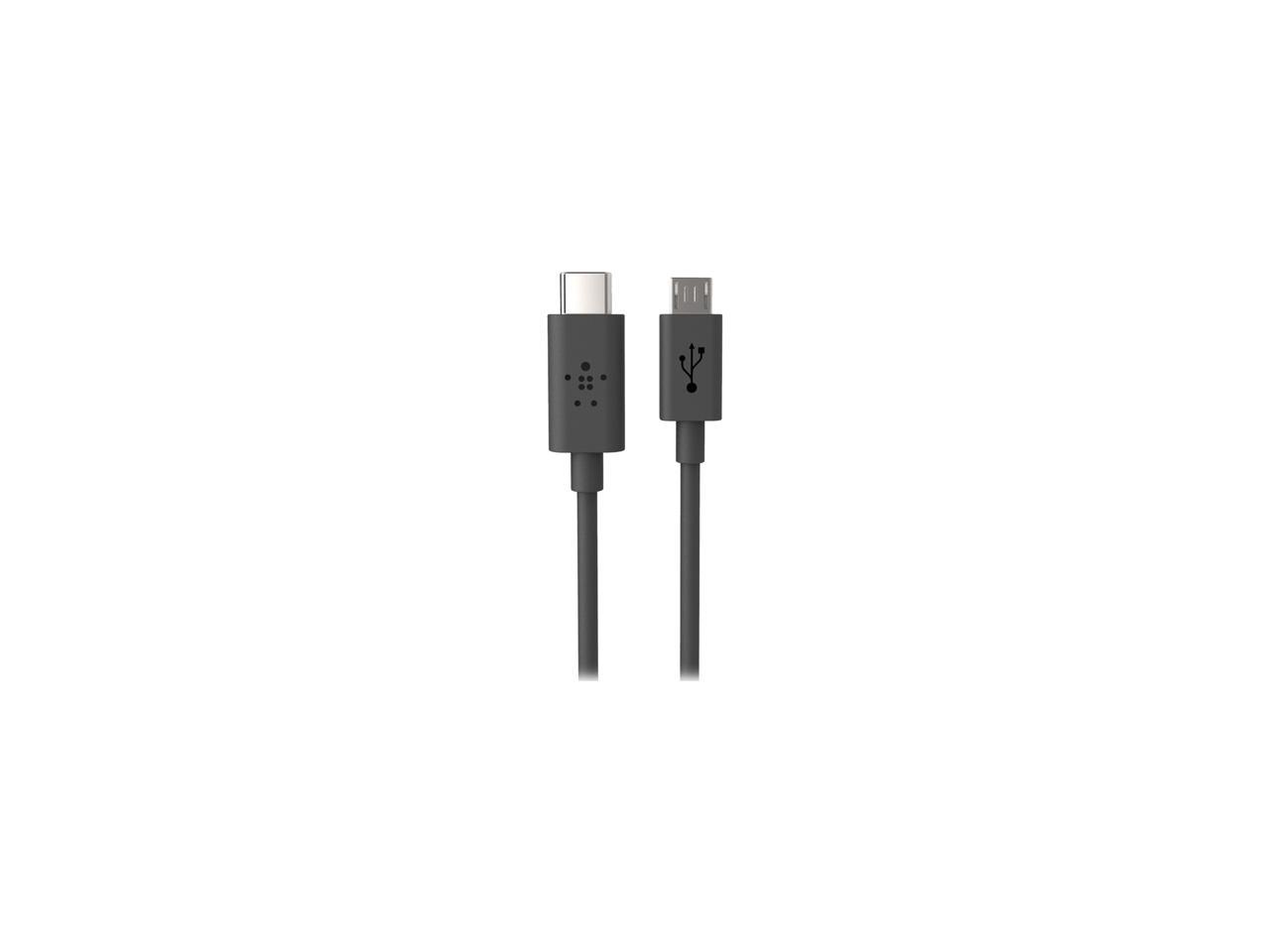 Belkin 2.0 USB-C to Micro USB Charge Cable, Works with Google Chromebook Pixel 2, Apple New MacBook and Other USB Type C Compatible Devices (6-Foot)