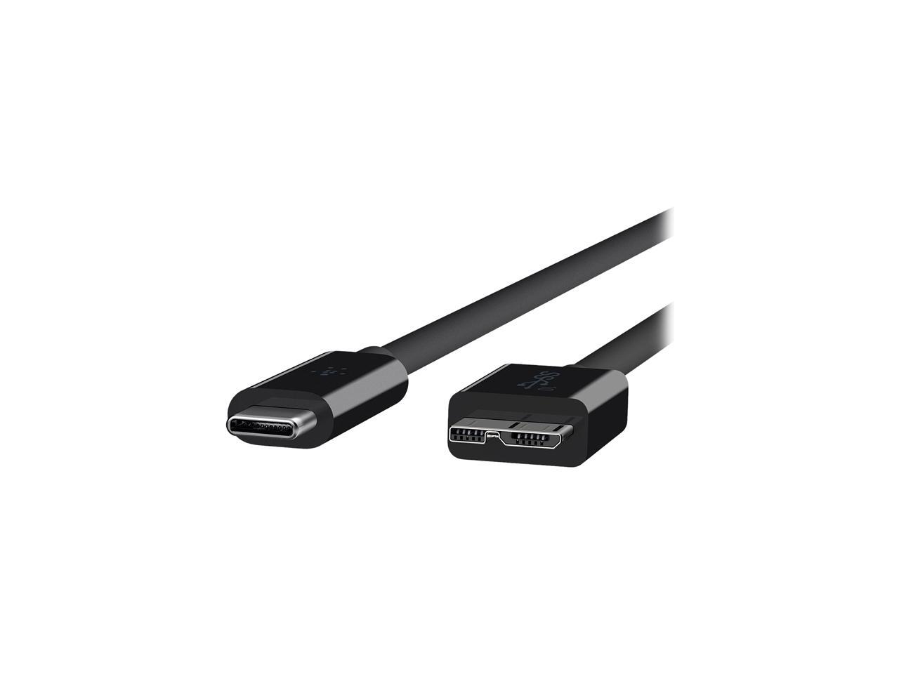 Belkin 3.1 USB-C to Micro-B Cable, Works with Google Chromebook Pixel 2, Apple New MacBook and Other USB Type C Compatible Devices (3-Foot)
