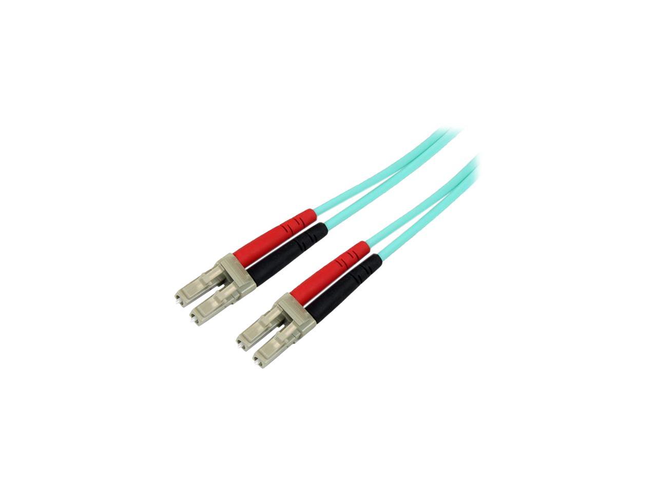 StarTech.com 1m 10 Gb Aqua Multimode 50/125 Duplex LSZH Fiber Patch Cable LC - LC