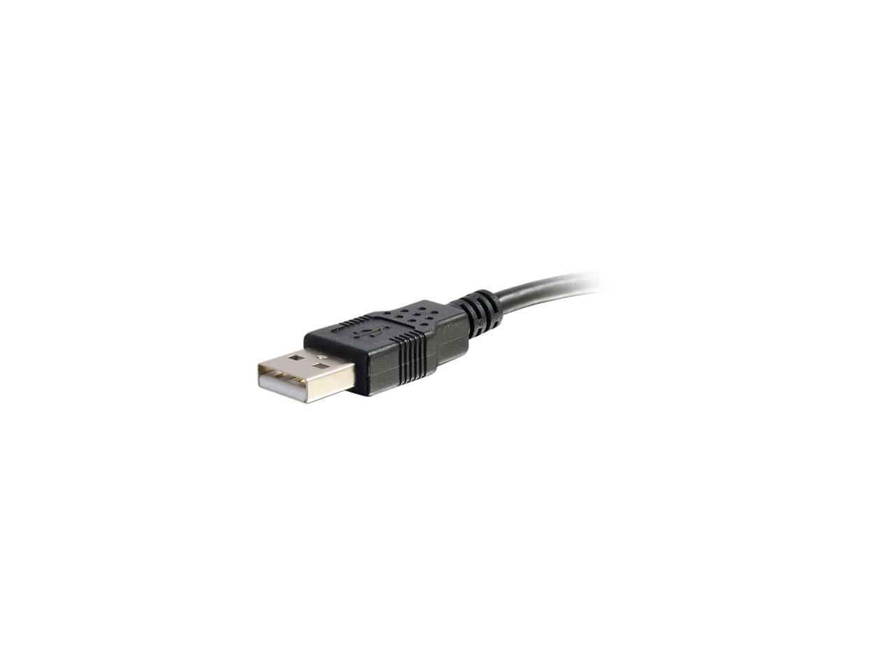 C2G 52119 USB Extension Cable - USB 2.0 A Male to A Female Extension Cable, Black (6 Inches)