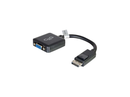 C2G 54323 DisplayPort Male to VGA Female Active Adapter Converter, TAA Compliant, Black (8 Inches)