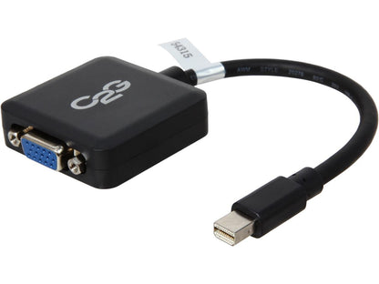 C2G 54315 Mini DisplayPort Male to VGA Female Active Adapter Converter, TAA Compliant, Black (8 Inches)
