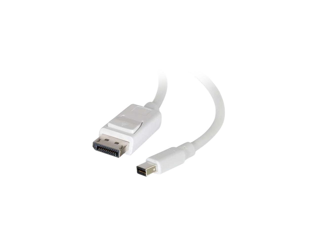 C2G 54298 Mini DisplayPort to DisplayPort Adapter Cable M/M, White (6 Feet, 1.82 Meters)