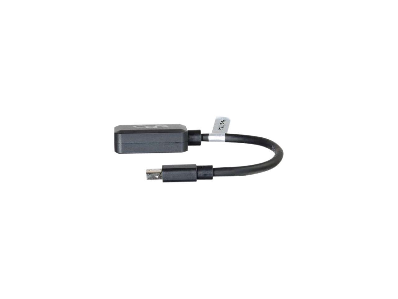 C2G 54313 Mini DisplayPort Male to HDMI Female Adapter Converter, TAA Compliant, Black (8 Inches)