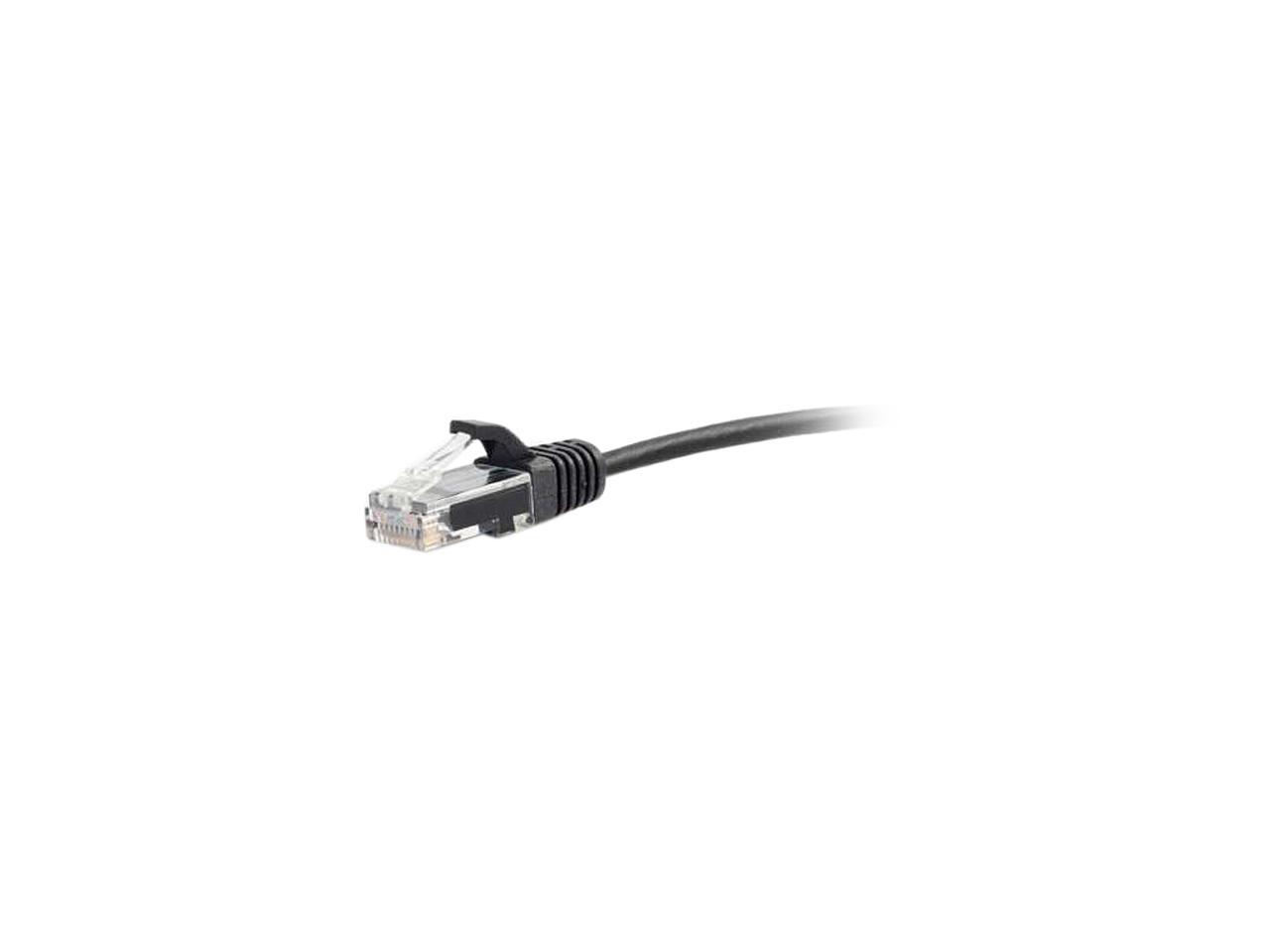 C2G 01097 Cat6 Cable - Snagless Unshielded Slim Ethernet Network Patch Cable, Black (6 Inches)