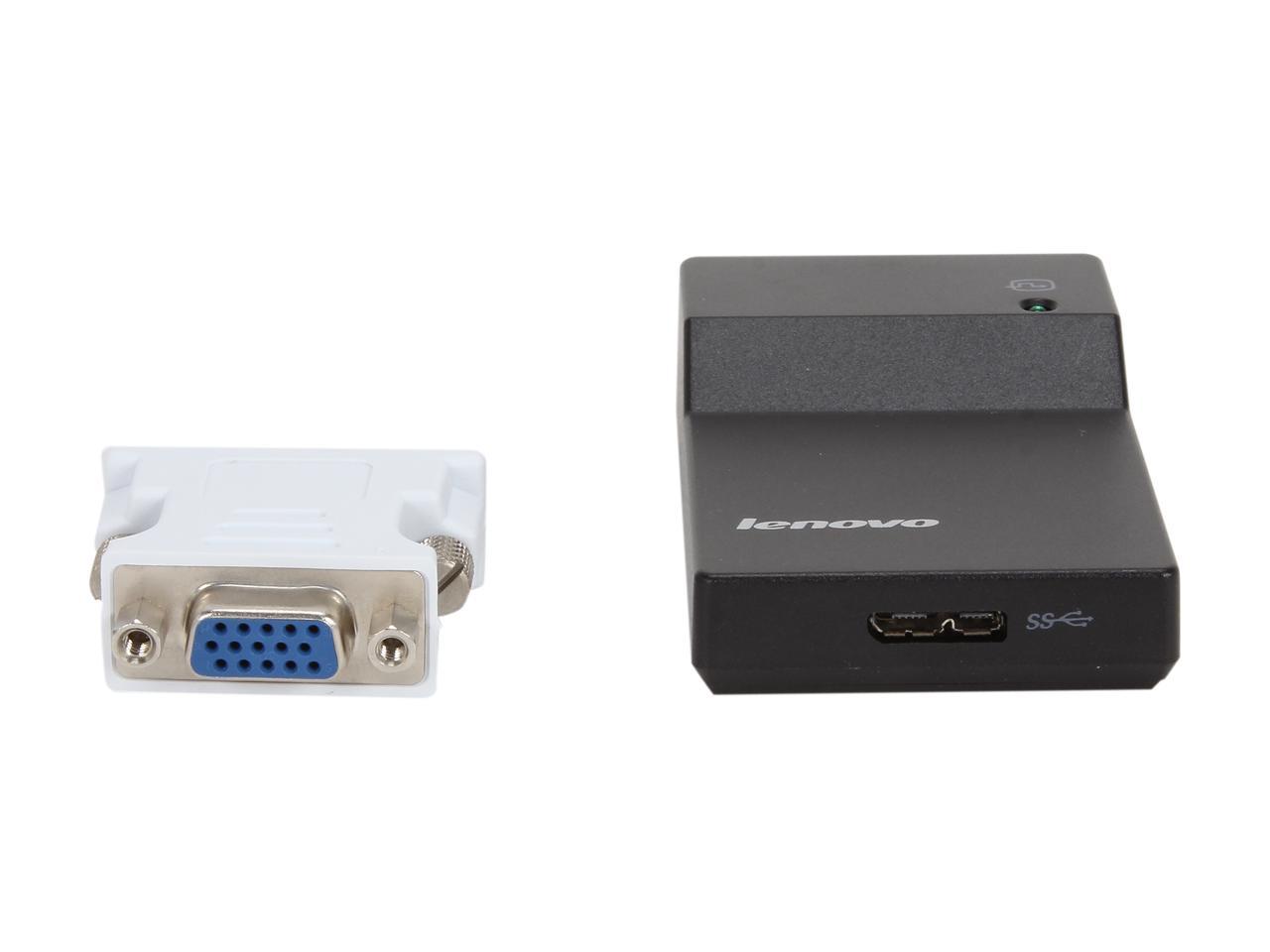 Lenovo 0B47072 USB 3.0 to DVI/VGA Monitor Adapter