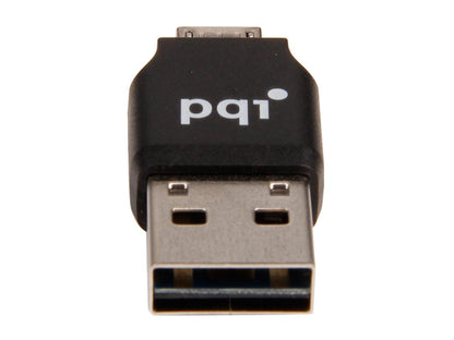 PQI RF01-0016R014J Connect 203, OTG USB Drive, Micro SD Card Reader, Black