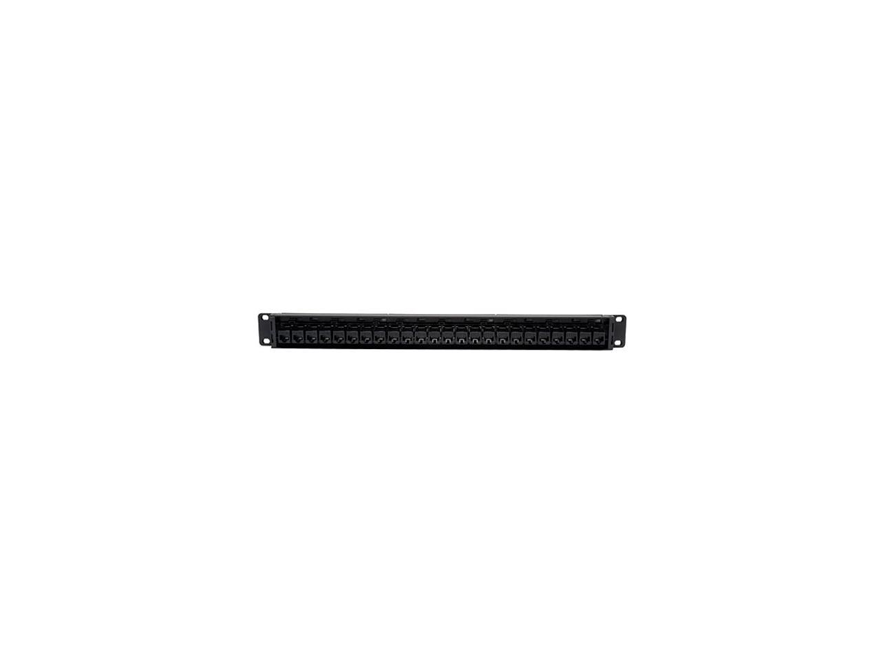 TRIPP LITE 24-Port 1U Rackmount Cat5e Feedthrough Patch Panel, RJ45 Ethernet