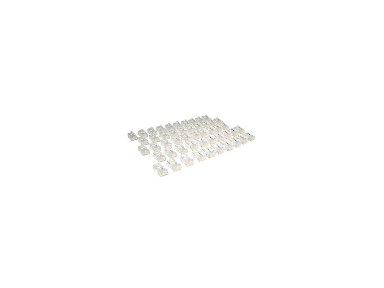 Tripp Lite Cat5e RJ45 Modular In-Line Connectors for Stranded Cat5e Cable, 50-Pack, TAA (N031-050 )