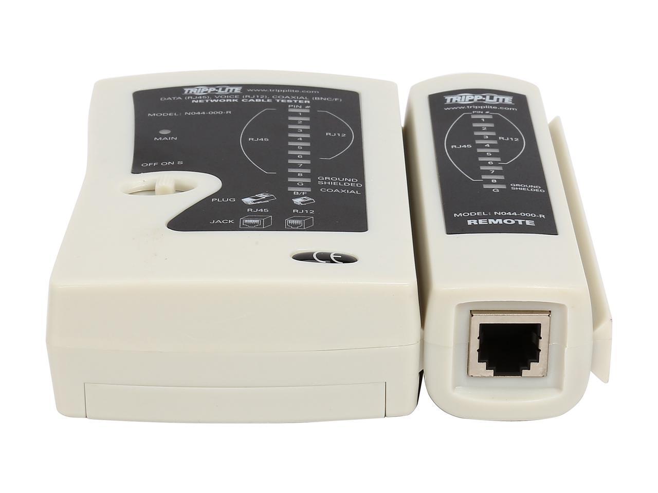 Tripp Lite Network Cable Continuity Tester for Cat5/Cat6, Phone and Coax Cable Assemblies (N044-000-R)
