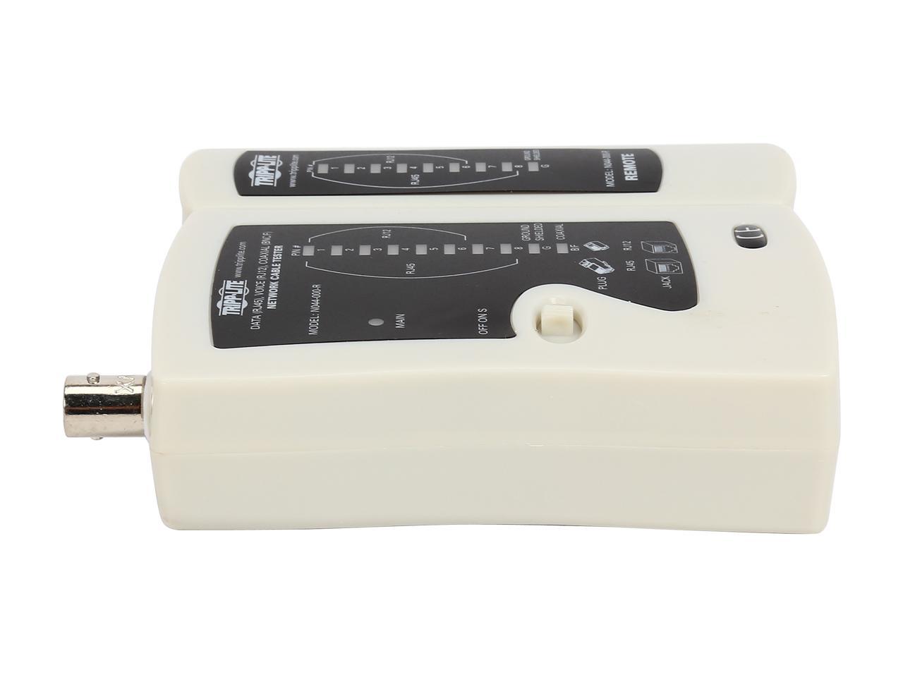 Tripp Lite Network Cable Continuity Tester for Cat5/Cat6, Phone and Coax Cable Assemblies (N044-000-R)