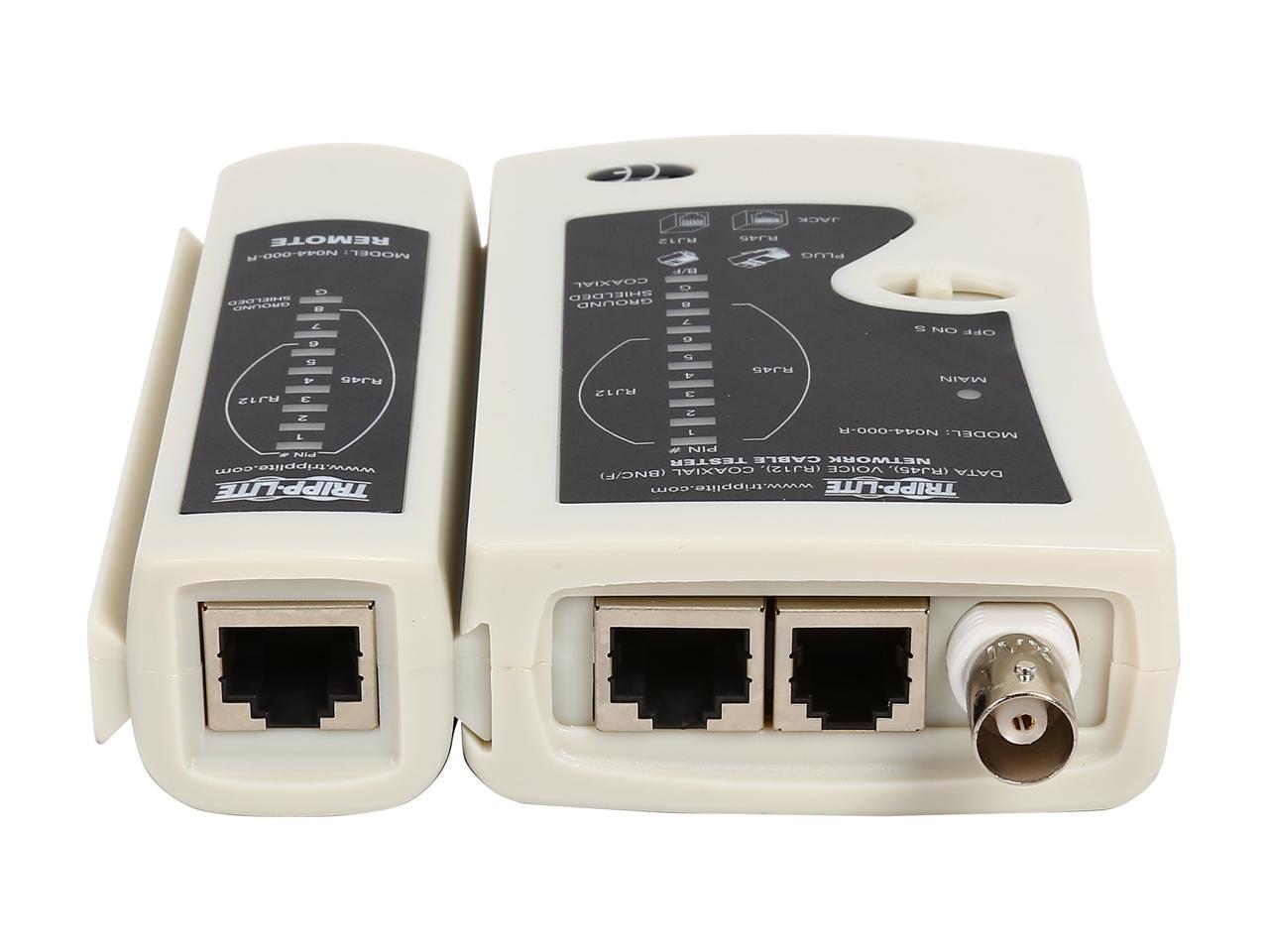 Tripp Lite Network Cable Continuity Tester for Cat5/Cat6, Phone and Coax Cable Assemblies (N044-000-R)