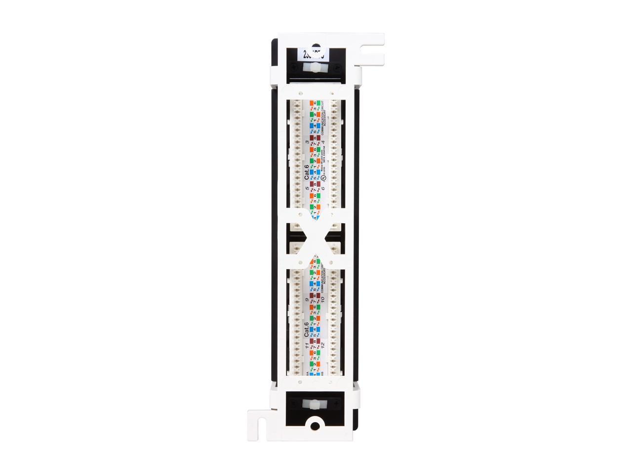 TRIPP LITE N250-012 12-Port Cat6 Wall-Mount Vertical 110 Patch Panel