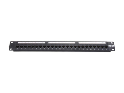 TRIPP LITE 24-Port 1U Rackmount Cat6 Feedthrough Patch Panel, RJ45 Ethernet
