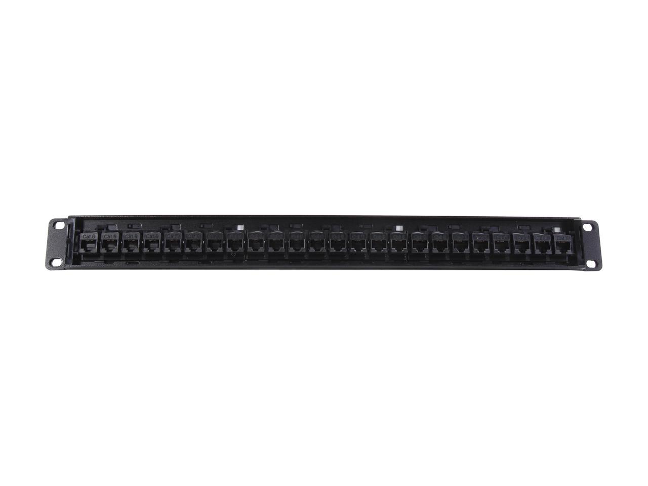TRIPP LITE 24-Port 1U Rackmount Cat6 Feedthrough Patch Panel, RJ45 Ethernet