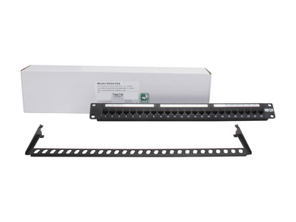 TRIPP LITE 24-Port 1U Rackmount Cat6 Feedthrough Patch Panel, RJ45 Ethernet