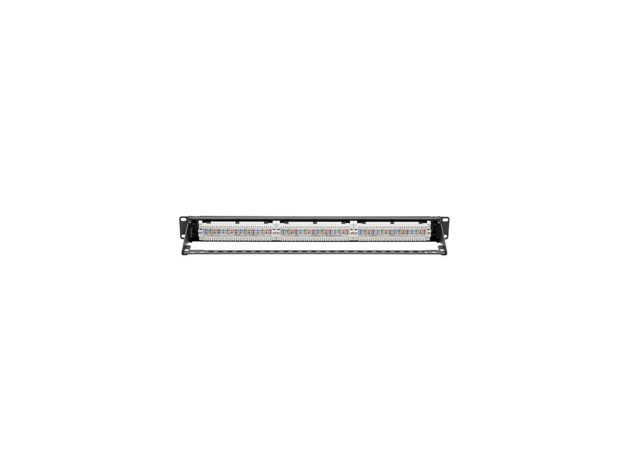 Tripp Lite Cat6 PoE Patch Panel 24-Port 110/Krone 568A/B RJ45 1URM TAA (N252-P24)