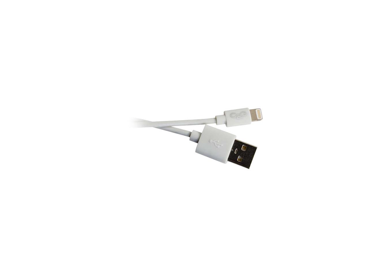 C2G 35498 1M USB A MALE TO LIGHTNING MALE SYNC AND CHARGING CABLE - WHITE (3.3FT)