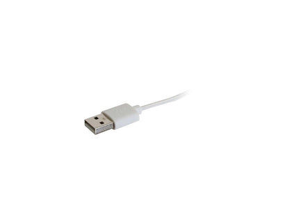 C2G 35498 1M USB A MALE TO LIGHTNING MALE SYNC AND CHARGING CABLE - WHITE (3.3FT)