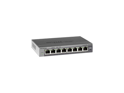 NETGEAR 8-Port Gigabit Ethernet Plus Switch (GS108Ev3) - Desktop, and ProSAFE Limited Lifetime Protection
