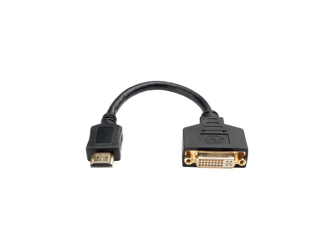 Tripp Lite 8in HDMI to DVI Cable Adapter Converter HDMI Male to DVI-I Female 8"