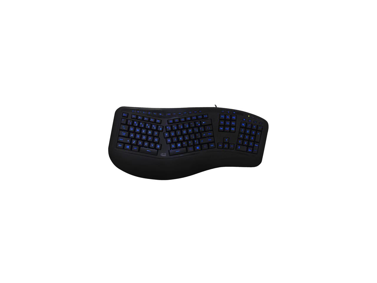 ERGONOMIC ILLUMINATED KEYBOARD