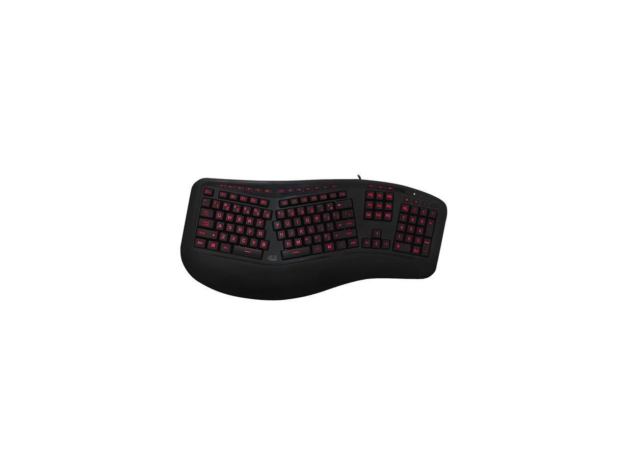 ERGONOMIC ILLUMINATED KEYBOARD