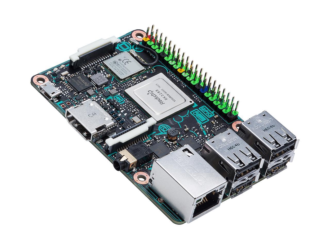 ASUS SBC Tinker Board RK3288 SoC 1.8 GHz Quad-Core CPU, 600 MHz Mali-T764 GPU, 2GB