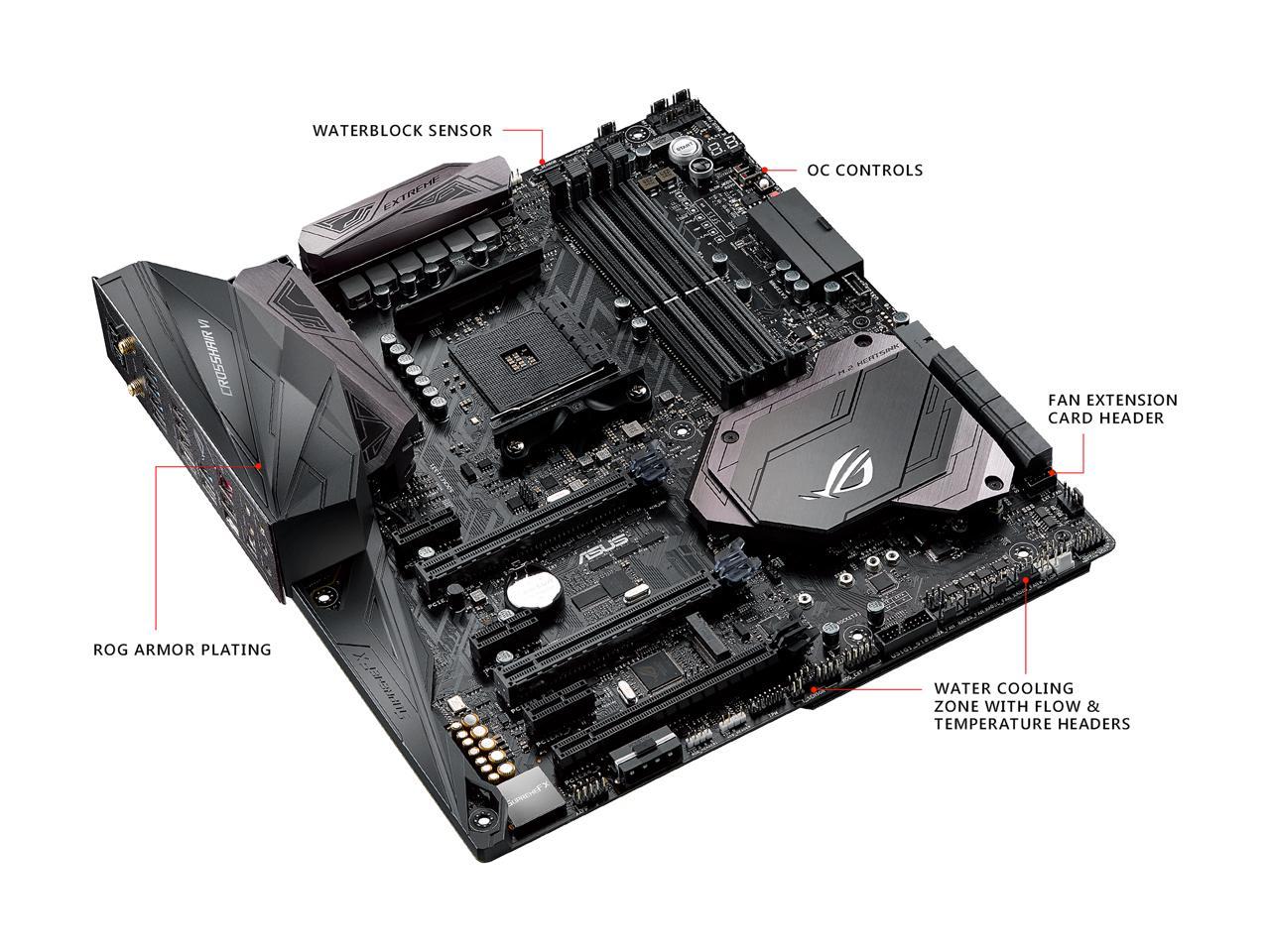 ASUS ROG CROSSHAIR VI EXTREME AM4 AMD X370 SATA 6Gb/s USB 3.1 Extended ATX AMD Motherboard