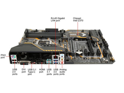 ASUS TUF Z370-Plus Gaming LGA 1151 (300 Series) Intel Z370 SATA 6Gb/s ATX Intel Motherboard
