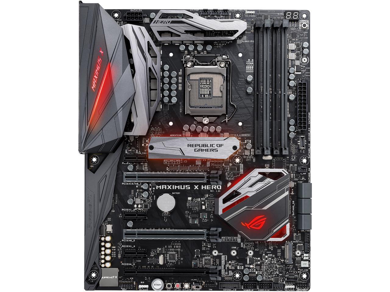 ASUS ROG Maximus X Hero LGA 1151 (300 Series) Intel Z370 HDMI SATA 6Gb/s USB 3.1 ATX Intel Motherboard