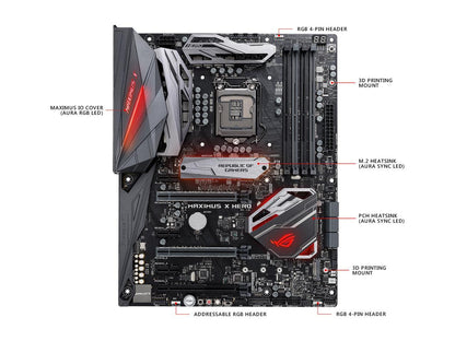 ASUS ROG Maximus X Hero LGA 1151 (300 Series) Intel Z370 HDMI SATA 6Gb/s USB 3.1 ATX Intel Motherboard