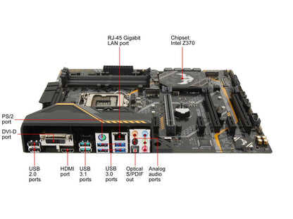 ASUS TUF Z370-Pro Gaming LGA 1151 (300 Series) Intel Z370 HDMI SATA 6Gb/s USB 3.1 ATX Intel Motherboard