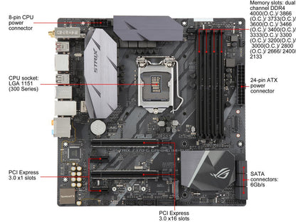 ASUS ROG STRIX Z370-G Gaming (WI-FI AC) LGA 1151 (300 Series) Intel Z370 HDMI SATA 6Gb/s USB 3.1 Micro ATX Intel Motherboard