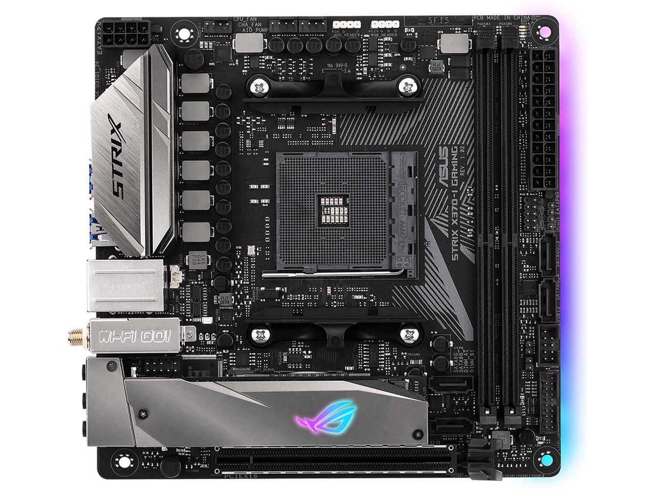 ASUS ROG STRIX X370-I GAMING AM4 AMD X370 SATA 6Gb/s USB 3.1 Mini ITX AMD Motherboard