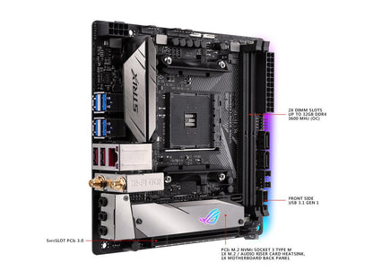 ASUS ROG STRIX X370-I GAMING AM4 AMD X370 SATA 6Gb/s USB 3.1 Mini ITX AMD Motherboard