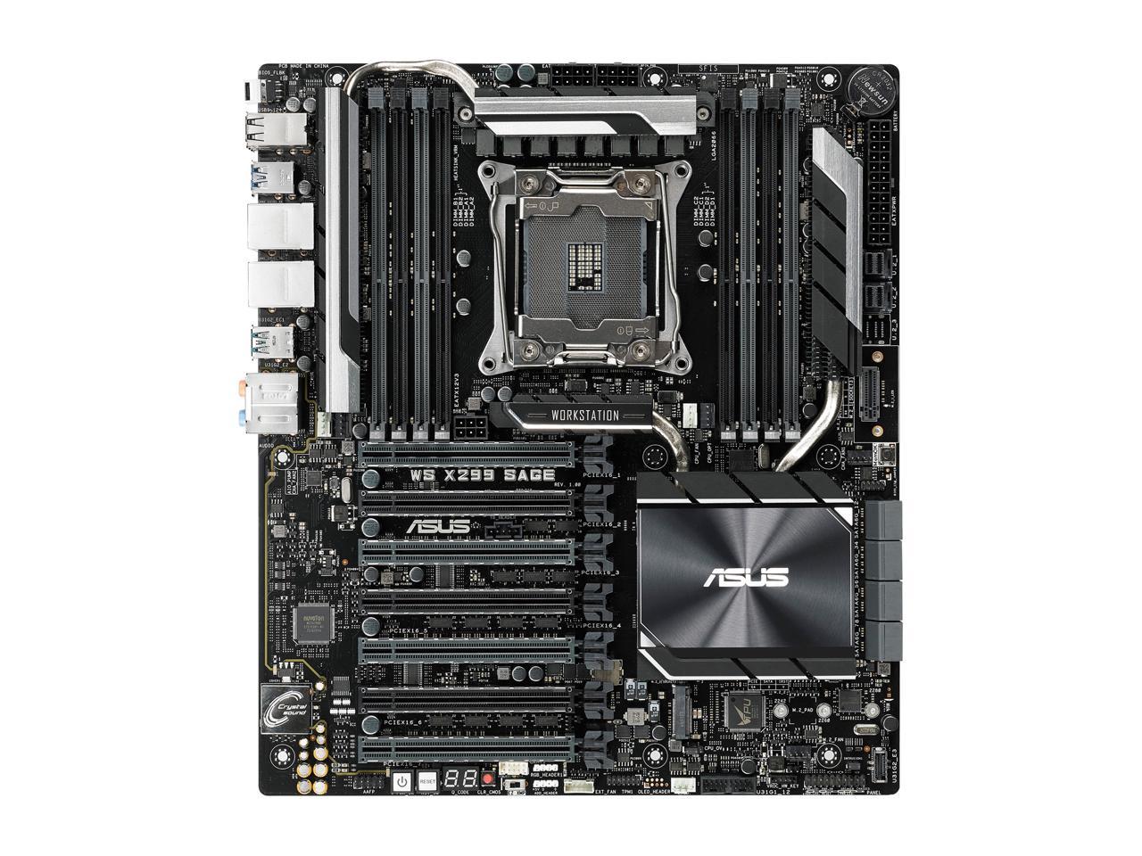 ASUS WS X299 SAGE LGA 2066 Intel X299 SATA 6Gb/s USB 3.1 CEB Motherboards - Intel