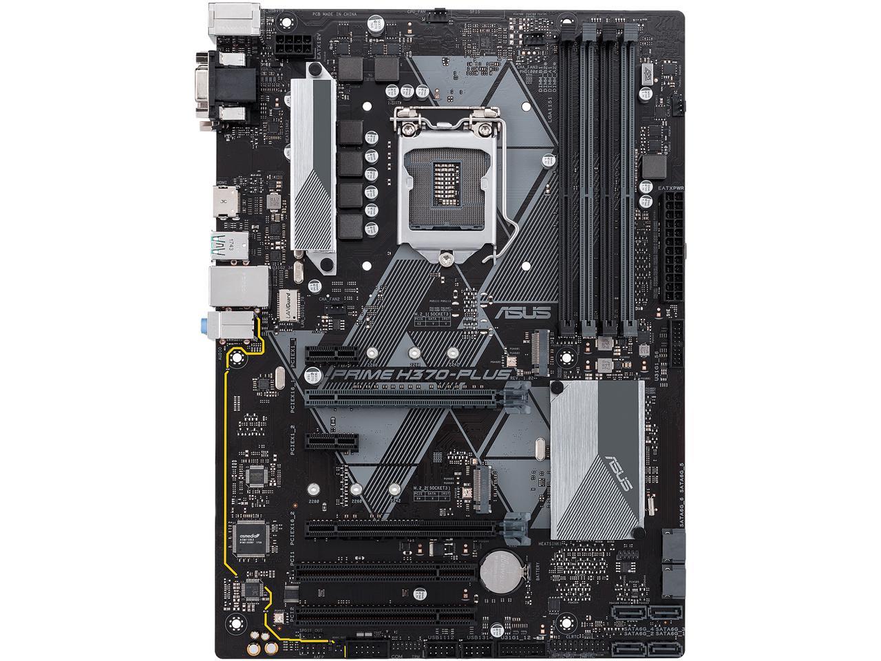 ASUS Prime H370-Plus LGA1151 (300 Series) DDR4 HDMI DVI VGA M.2 ATX Motherboard