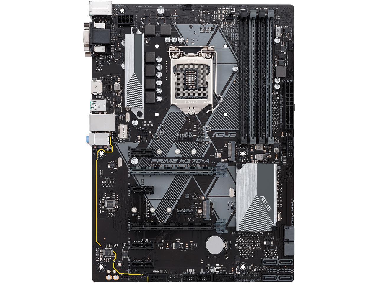 ASUS Prime H370-A/CSM LGA1151 (300 Series) DDR4 HDMI DVI VGA M.2 ATX Motherboard