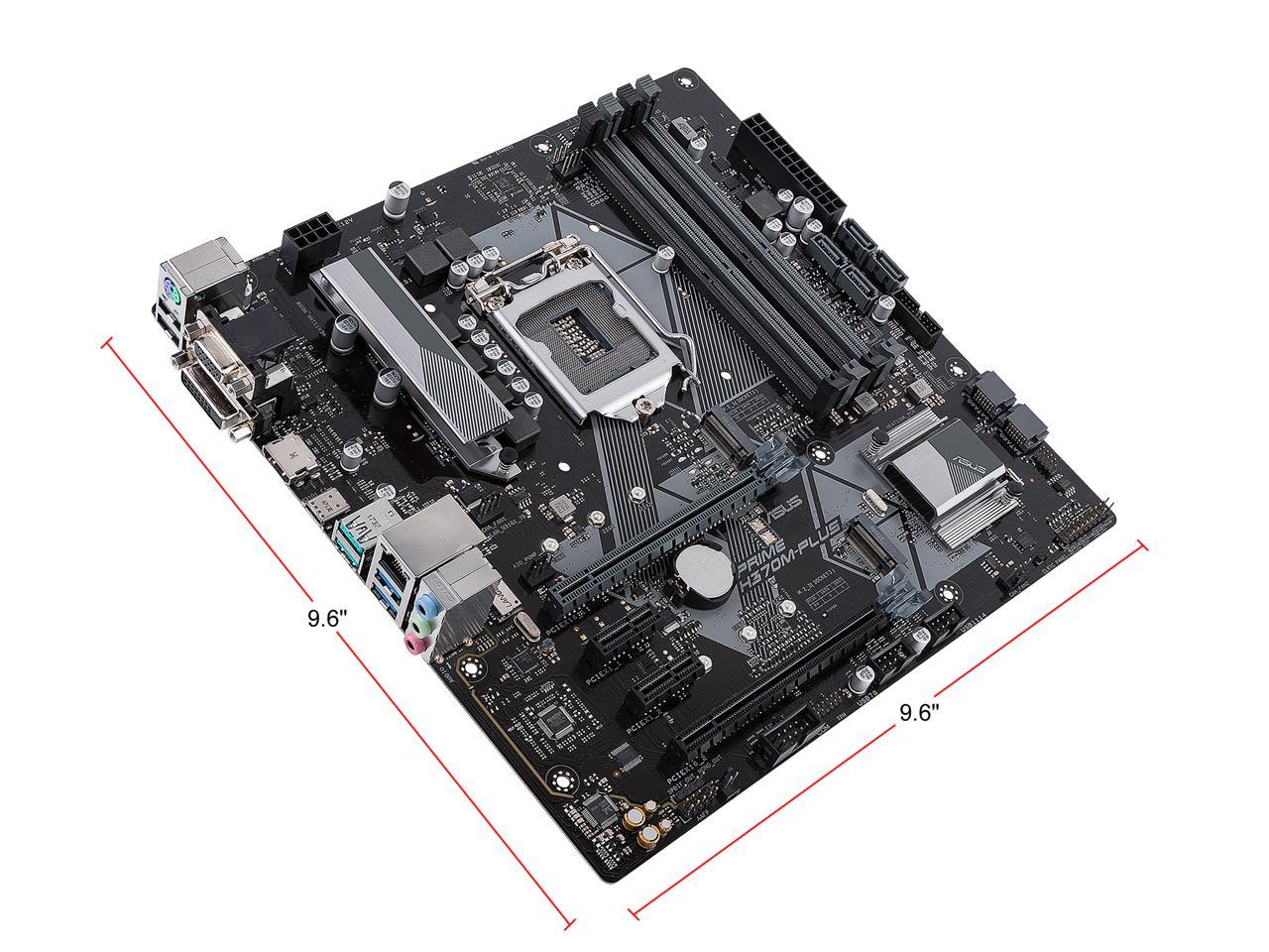 ASUS Prime H370M-Plus/CSM LGA1151 (300 Series) DDR4 HDMI DVI VGA M.2 mATX Motherboard