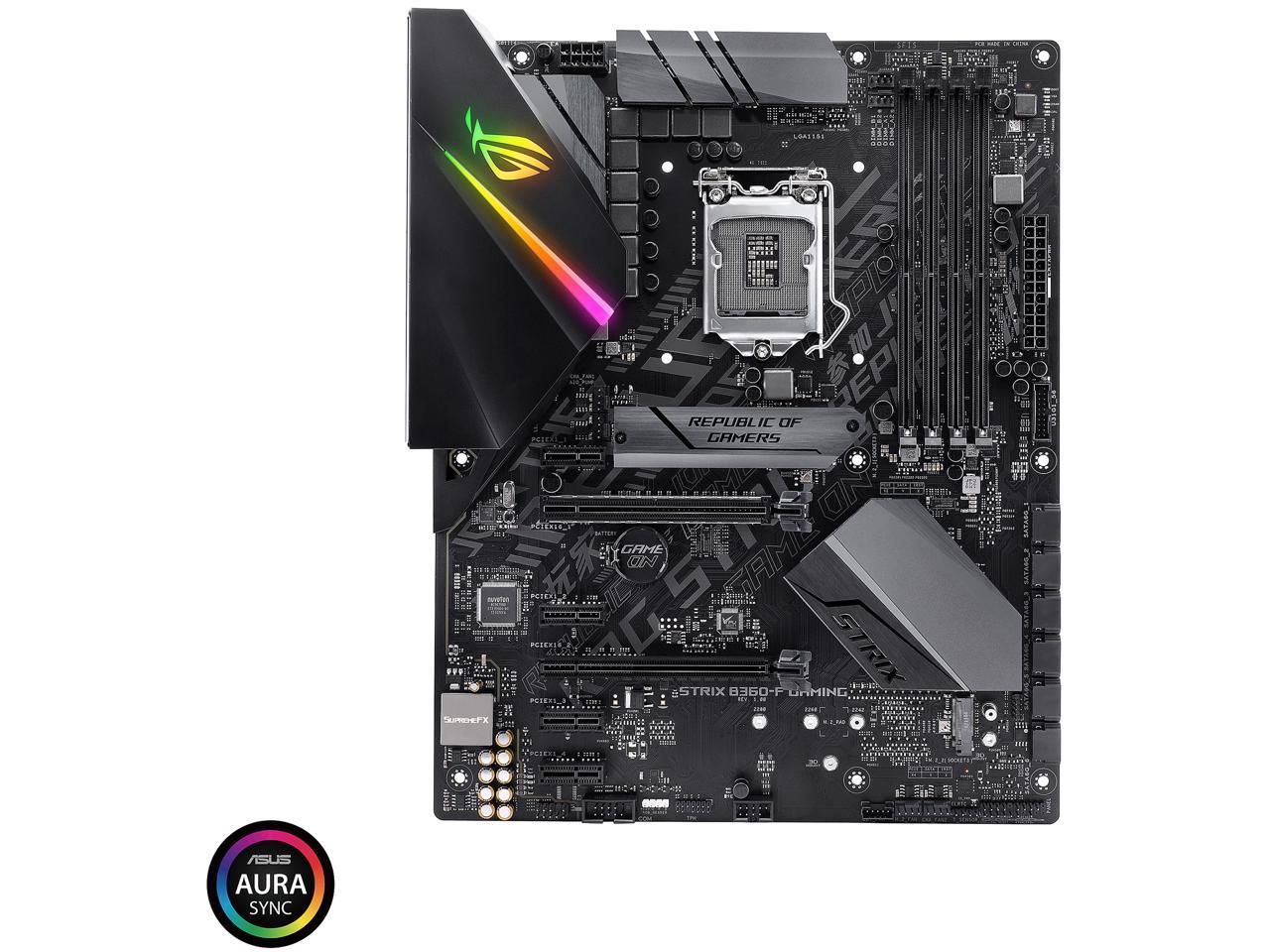 ASUS ROG STRIX B360-F GAMING LGA1151 (300 Series) DDR4 DP HDMI DVI M.2 ATX Motherboard
