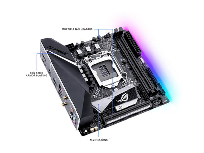 ASUS ROG STRIX B360-I GAMING LGA1151 (300 Series) DDR4 DP HDMI M.2 Mini-ITX Motherboard