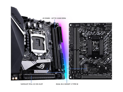 ASUS ROG STRIX B360-I GAMING LGA1151 (300 Series) DDR4 DP HDMI M.2 Mini-ITX Motherboard