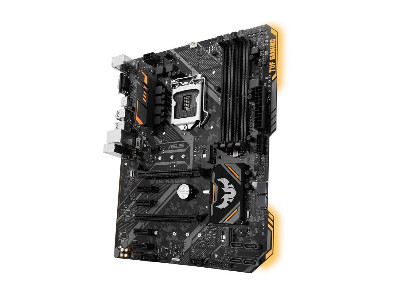 ASUS TUF B360-Plus Gaming LGA1151 (300 Series) DDR4 HDMI VGA M.2 ATX Motherboard