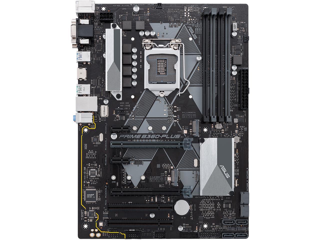 ASUS Prime B360-Plus LGA1151 (300 Series) DDR4 HDMI DVI VGA M.2 ATX Motherboard